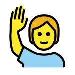 Person Raising Hand SVG Icon